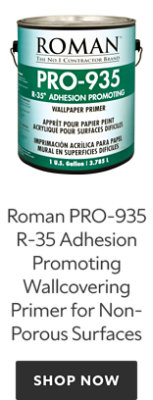 Roman PRO-935 R-35 Adhesion Promoting Wallcovering Primer for Non-Porous Surfaces. Shop now.